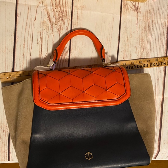 Welden Saunter Leather Suede Handbag Tri-Color Artisian Leatherwork - Picture 11 of 16